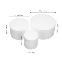 Modelo de espuma do bolo do falso do círculo, Bolos Espumas Decor Base, Círculo da bolha, Poliestireno, 3 Pcs - Image 2