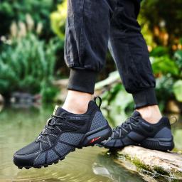 Homens mulheres à prova dwaterproof água caminhadas sapatos de acampamento ao ar livre formadores escalada montanha trekking tênis caminhada caça botas táticas - Image 5