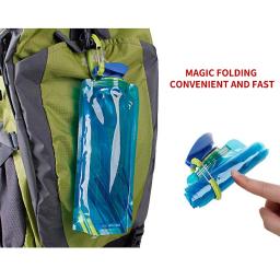 Garrafa de água dobrável para atividades ao ar livre, bolsa de água portátil, chaleira dobrável, copo plástico de ciclismo, 700ml, 1PC - Image 6