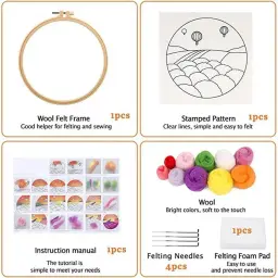 Chenistory-kit diy com suprimentos e ferramentas, agulha, imagem de gato, conjunto de artesanato para iniciantes, presente criativo - Image 4