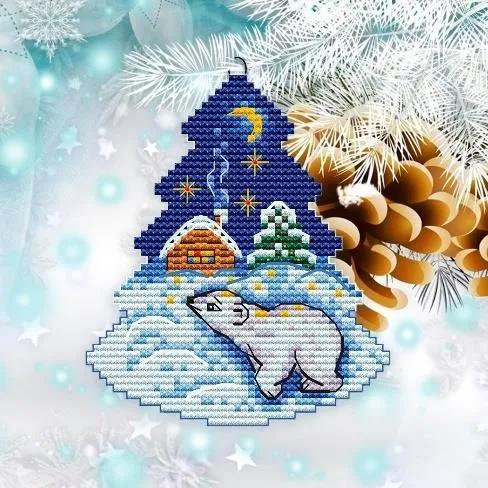 Kit de Bordado em Cross Stitch Plástico Aida com Design de Saudação e Ímã de Geladeira - 23 Peças