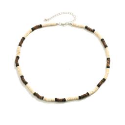 Moda masculina verão praia contas de madeira surfista colar simples geométrico tribal étnico artesanal corrente steampunk masculino jóias presente - Image 5