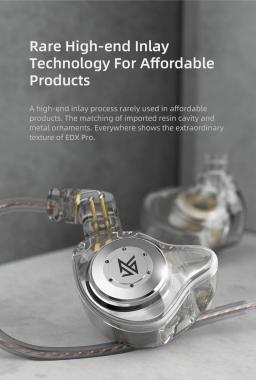 KZ EDX PRO Dynamic Drive Fones de ouvido HIFI Bass Music Fones de ouvido intra-auriculares com cancelamento de ruído Fones de ouvido para jogos com microfone KZ ZSN - Image 4