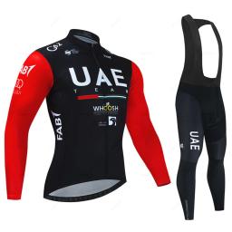 Uae equipe outono conjunto camisa de ciclismo bicicleta sportwear mtb maillot ropa ciclismo uniforme da bicicleta estrada manga longa roupas - Image 5