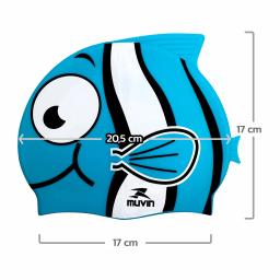 Touca de Natação em Silicone Kid Muvin Estampada com Alta Resistência para Treino e Lazer - Image 3