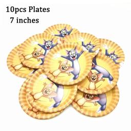Disney Tomado e Balões Jerryed, Banner Feliz Aniversário, Decorações De Festa, Gato Rato, Toppers De Bolo, Louça Descartável, Fundo - Image 5