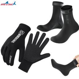 3mm/5mm neoprene luvas de mergulho para homens mulheres inverno surf snorkeling canoa luvas para homens - Image 1