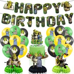 Filme Shreke Tema Decorações para Crianças, Festa de Aniversário Balão, Baby Shower, Banner Party, Cake Topper, DIY Brinquedos Suprimentos - Image 2