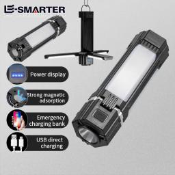 Multi-função Camping Light Portátil Outdoor Caminhada Lanterna Com Ímã Tocha De Emergência Pendurado Tenda Luz Lanterna De Trabalho - Image 1
