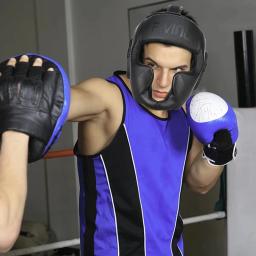 FIVING Full-Covered Boxe Capacete Muay Thai PU Couro Formação Sparring Boxe Chapelaria Ginásio Equipamentos Taekwondo Guarda Cabeça - Image 6