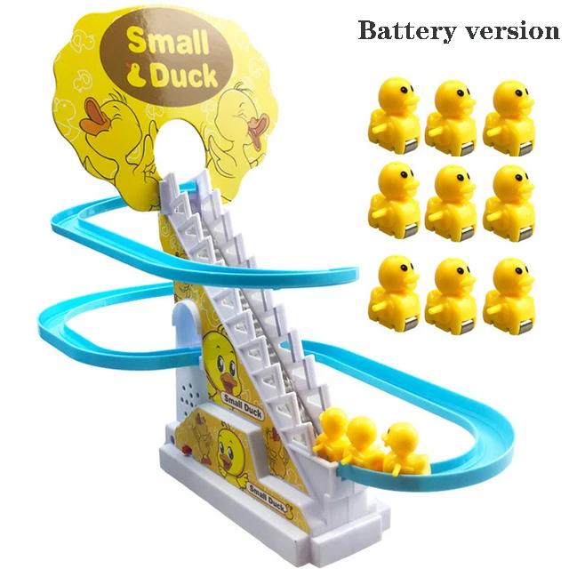 Pato elétrico faixa Slide brinquedos para crianças, Ducks Climb, brinquedo de escadas, luzes LED, música, montanha-russa para meninos, bebê engraçado - Image 1
