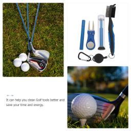 1 conjunto de ferramenta de limpeza de taco de golfe, gancho de escova dupla face, portátil, leve, durável, eficiente, kit prático para suprimentos de golfe - Image 4