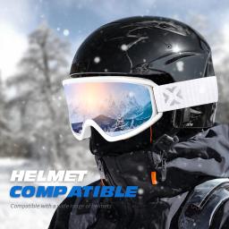 MAXJULI Óculos de esqui, neve, esportes de inverno OTG Óculos de snowboard para homens, mulheres e jovens 100% proteção para snowmobile esqui patinação M7 - Image 2