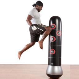 Poste De Boxe Vertical Inflável, Equipamento De Fitness Tumbler Espessado, Saco De Perfuração, Exercício Sandbag, 1Pc - Image 1