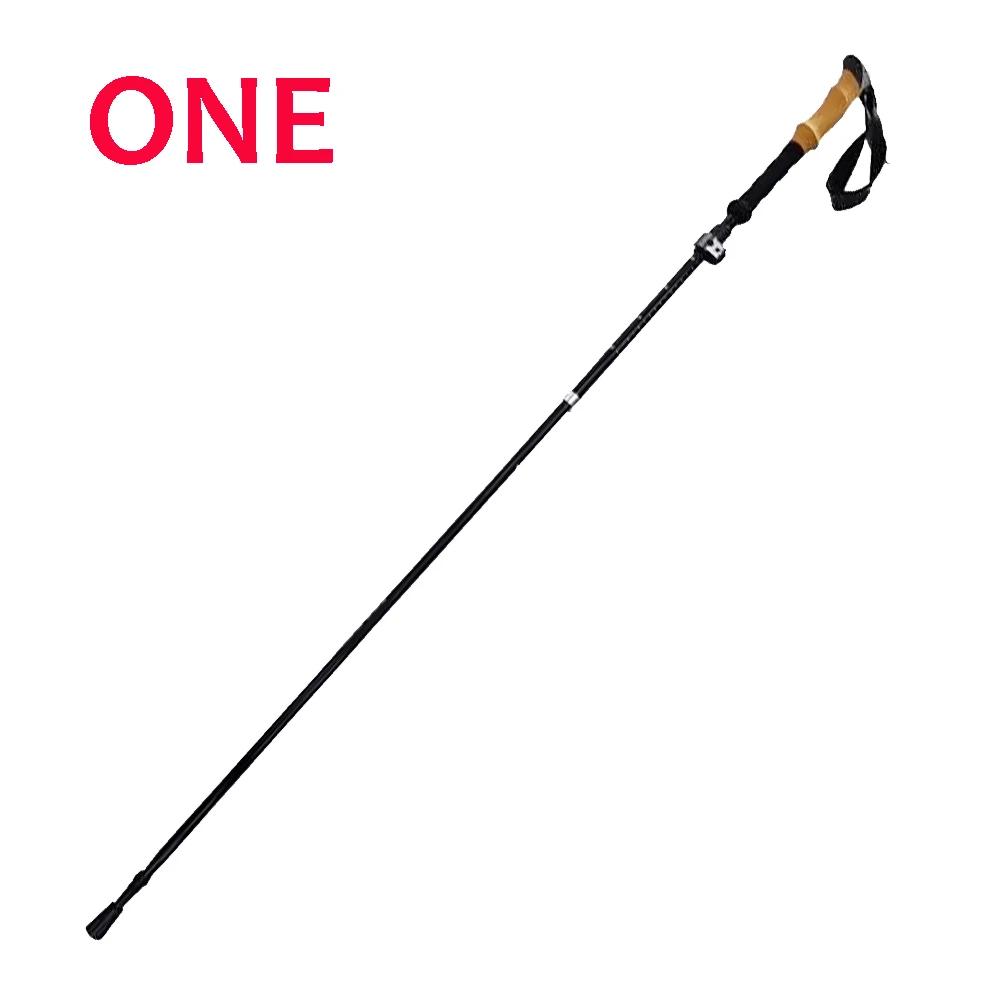 Leve liga de alumínio dobrável Trekking pólos, 4 seções caminhadas varas, Pólos de escalada, Bastões dobráveis, 280g - Image 1