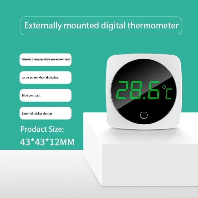 Termômetro Digital Auto-adesivo para Aquário e Terrário - Monitor de Temperatura 0-60℃ com Tela Grande