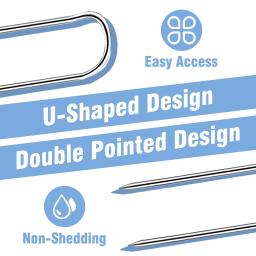 Aço inoxidável Costura U Pins, Quilting Fork Pins, Pins de bloqueio duplo, DIY Fabric Craft, 60Pcs - Image 4