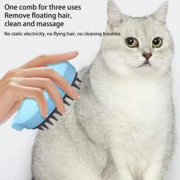 Spray de massagem pente para Pet, gato e cachorro pente, um botão, depilação, produtos para animais, novo - Image 2