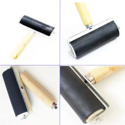 Gravura Argila Rolo De Borracha, madeira Handle, Modeling Tool, Non-Stick, perfuração de freio, Marine Art, 2 ", 4", 4 ", 4" - Image 4