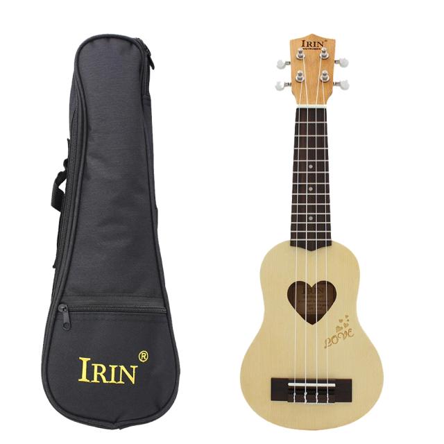 Ukulele Infantil IRIN 4 Cordas em Forma de Coração - Mini Guitarra Havaiana Perfeita como Presente com 17" de Encanto.