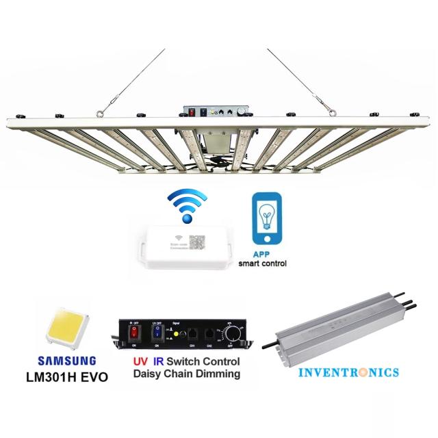 Barra de Luz LED Inteligente com Controle por Aplicativo e Samsung LM301H - Potências de 240W a 1000W, Modelo EVO V5, Lançamento 2022