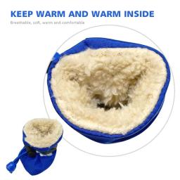 Sapatos impermeáveis antiderrapantes para animais de estimação, sapatos de sola macia para cães, suprimentos Prewalkers, cuidados com a pata, proteção para filhotes, inverno, 4PCs - Image 4