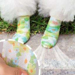 Bandagem autoadesiva impressa para animais de estimação, Pet Go Out, artefato anti-sujo, bonito Pet Supplies, proteção para os pés do filhote, fita adesiva DIY, nova - Image 3