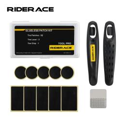 10 pçs kit de remendos de microplaqueta sem cola pneu alavanca da roda ferramenta reparo mtb cola livre adesivo frio selante fix bicicleta acessórios - Image 1
