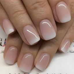 24 pçs simples cabeça quadrada unhas falsas com cola gelatinosa rosa branco gradiente imprensa francesa em unhas falsas curto cobertura completa dicas de unhas - Image 1