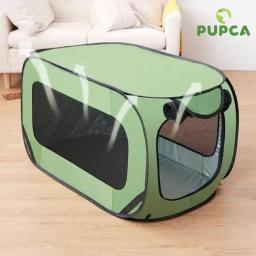 Gaiola dobrável portátil do animal de estimação, Tronco do carro, Transportadora respirável, Cat Tent, Puppy Travel, Outdoor Dog Cage - Image 1