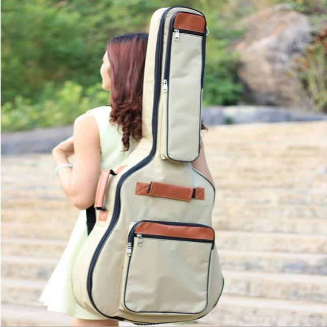 Mochila de Viagem Impermeável para Guitarra Acústica em Algodão Durável - Capa para Instrumento de 40 e 41 Polegadas