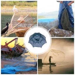 Rede de pesca de nylon dobrável para armadilhas de peixes, grande espaço, guarda-chuva para captura segura - Image 4