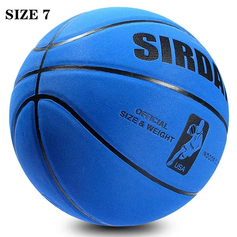 Bola de basquete profissional para adultos, alta elasticidade, camurça, superfibra, padrão, tamanho 7, tamanho 7 - Image 1