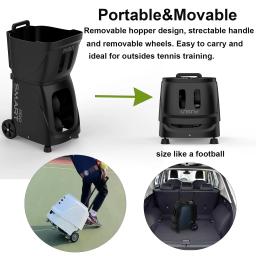 PT-Máquina de Bolas Smart Pro, Equipamento de Ténis Portátil, Smart App e Controlo Remoto, Bola 100 Plus - Image 2