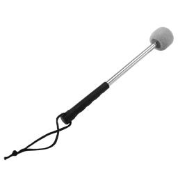 Malho perfurador de tambor de baixo, 2 peças cabeça de feltro, bastões de percussão com cabo de aço inoxidável, branco - Image 5