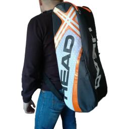 Saco de raquete de tênis impermeável com cabeça, mochila esportiva grande, saco de badminton de ginástica ao ar livre, raquete com alça, 4-9 - Image 5