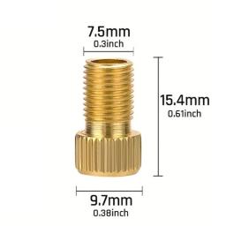 Adaptador de válvula f/v para a/v, conversor de valor de bicicleta, presta para schrader, pneu de bicicleta dourado, adaptador de válvula francesa, acessórios de bicicleta - Image 6