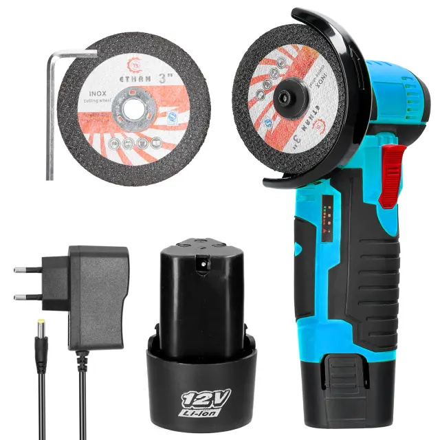 Mini Esmerilhadeira Sem Fio Recarregável 12V para Corte e Polimento em DIY e Carpintaria
