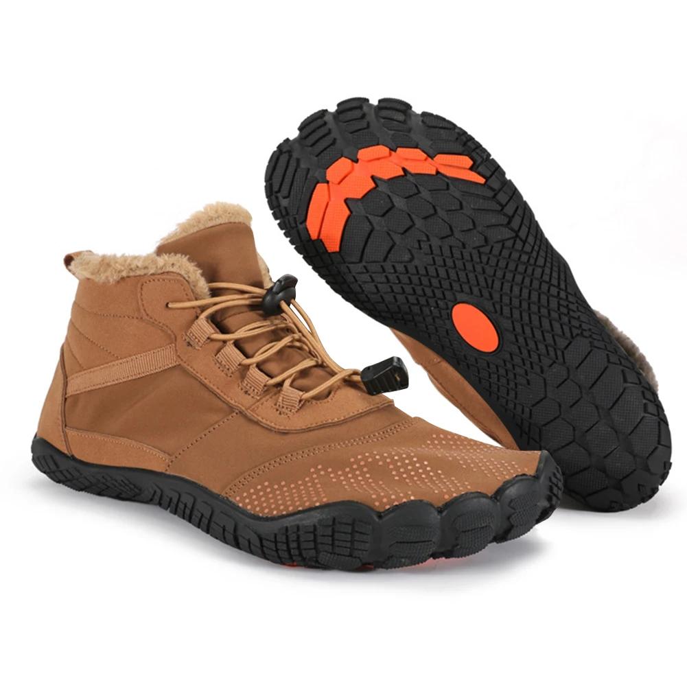 Botas de trekking altas para homens e mulheres, tênis antiderrapantes, botas de escalada resistentes ao desgaste ao ar livre, trekking descalço, botas de inverno - Image 1