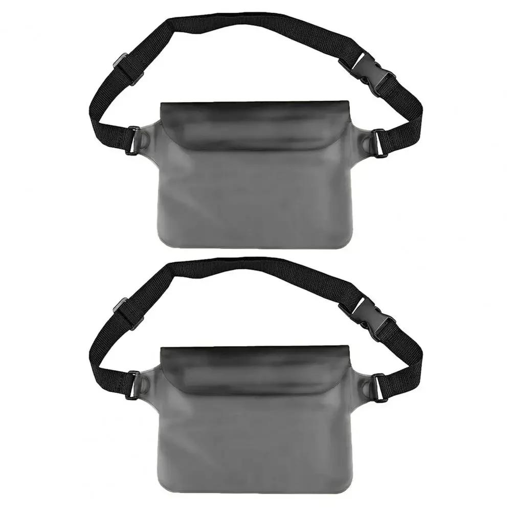 Impermeável cintura saco com toque tela alça ajustável, impermeável saco seco, telefone bolsa protetora, apto para caiaque, praia, natação, 2 pcs - Image 1