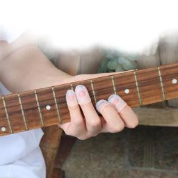 5 Pçs/set Silicone Finger Guards Protetores de Ponta Do Dedo Para Ukulele Guitarra Instrumento Musical Guitarra S M L Transparente Atacado - Image 5