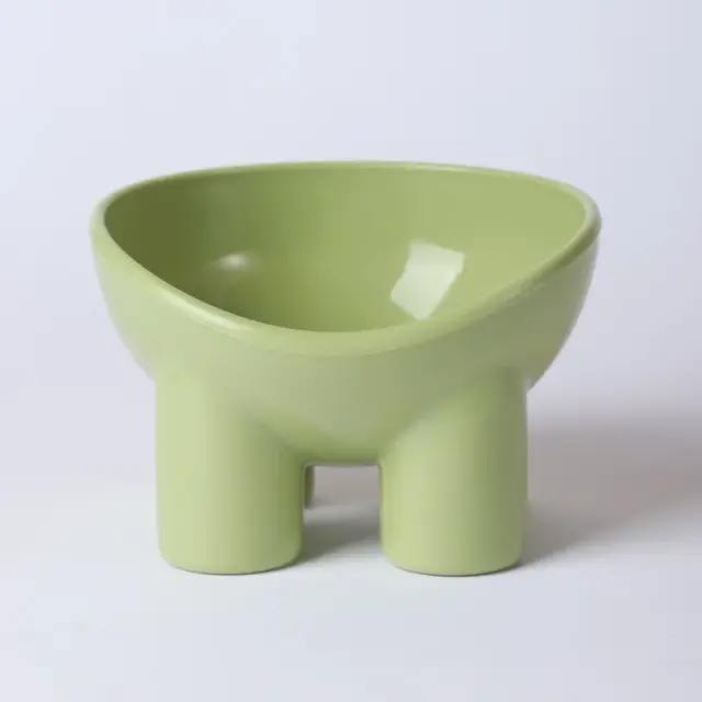 Tigela Dupla Antiderrapante com Suporte Inclinado para Gatos e Cães - Alimentador Ideal para Pets