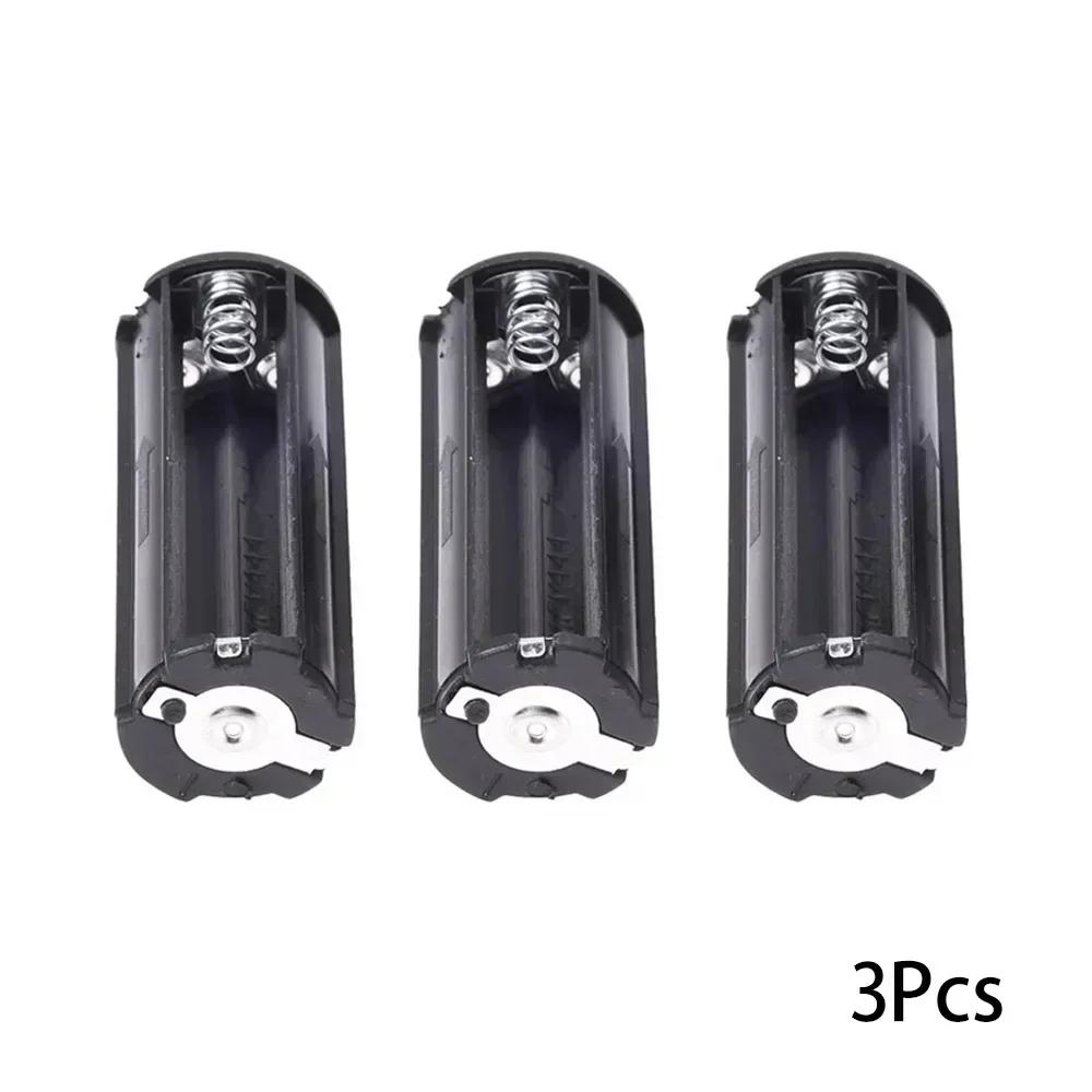 Suporte de bateria para lanterna e tocha, armazenamento de bateria preta, acessórios de bateria, 3x1.5V, 3 x AAA, 3 pcs, 10pcs - Image 1