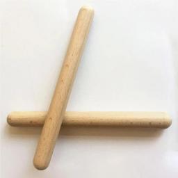 Baqueta de madeira para crianças, instrumento de percussão, brinquedos musicais, palitos de ritmo, fácil de usar, ferramentas manuais para acompanhamento, 1 par - Image 3