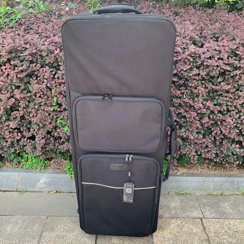 Estojo rígido para saxofone barítono Saco de polia para saxofone barítono Saco portátil para saxofone barítono Capa com alça de couro Saco SAX Material composto Caixa dura e à prova d'água Tecido Oxford Saco para saxof - Image 1
