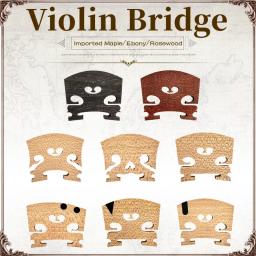 Conjunto de 5 peças de maple/ébano/jacarandá, 4/4 3/4 1/2 1/4 1/8, peças para violino e violino, acessórios - Image 2