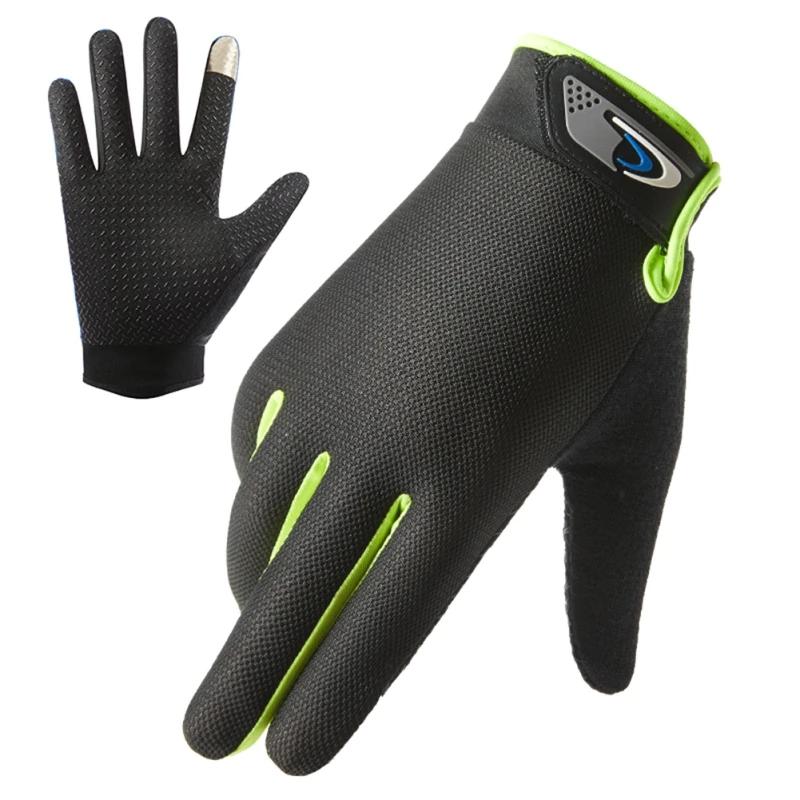 Luvas de pesca de dedo completo para homens e mulheres, touchscreen longo, acessórios respiráveis, 1 par - Image 1