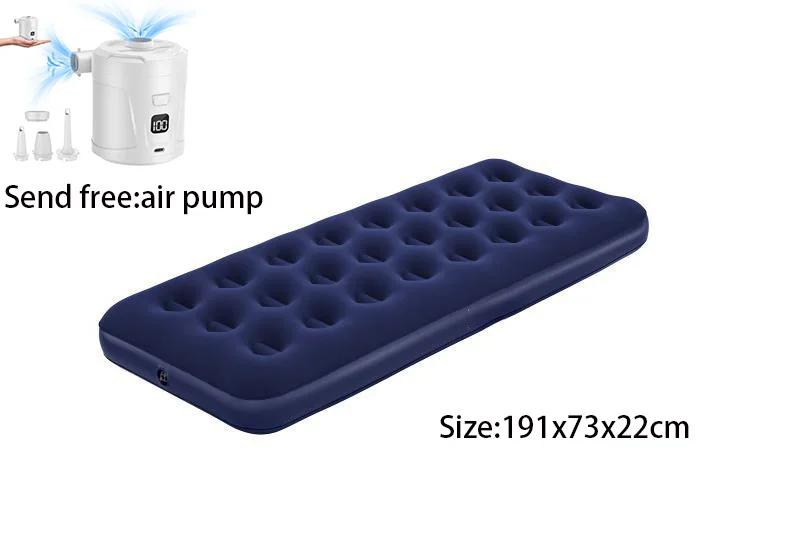 Outdoor Double Air Mattress, Household Air Mattress Floor, cama de ar espessada, bomba de ar portátil, 191cm - Image 1