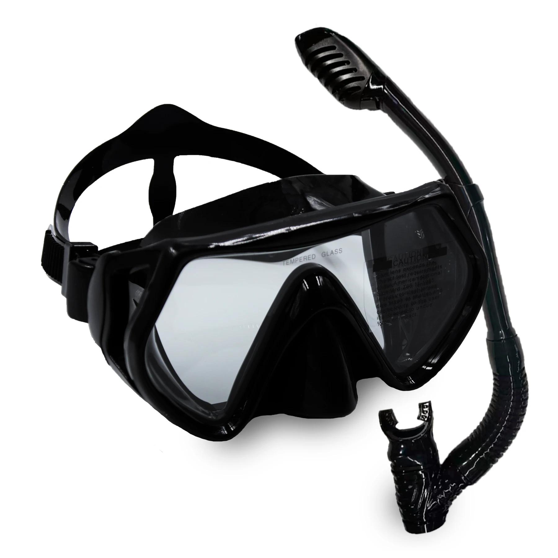 Anti-Fog Diving Snorkeling Mask Set para crianças, máscara de natação, snorkel grátis, óculos de natação com tampa do nariz, moldura grande - Image 1