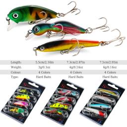 Sougayilang-isca minnow, isca artificial, 4g, flutuante, wobblers, truta, lúcio, carpa, equipamento de pesca, 4pcs - Image 5
